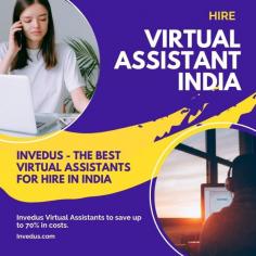 Hiring an affordable virtual assistant from Invedus can help you manage your daily tasks, without giving office space, Internet connection, work counter or computer. Just a call or an e-mail to your virtual assistant in a remote location can get your work done. Reduce cost, increase productivity, and concentrate on core tasks with hire virtual assistant India. To know more about Invedus virtual assistant services, visit the website. 