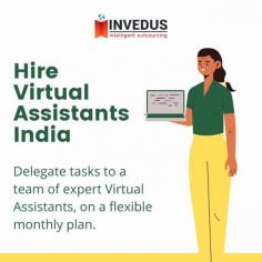 Invedus is a leading online personal assistant service provider offering personal virtual assistance for all domains. With Invedus you can get the best virtual assistant services and with that you can get the personalized marketing, multichannel approach, acquire quality leads and optimized sales pipeline. Know more about Invedus Visit the website or mail info@invedus.com to get the quote for Hire Virtual Assistant India. 