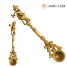 Krishna Ritual Spoon Brass Sculpture

An exquisite long ritual spoon which is comprised of tremendously carved illustrations on both sides features Lord Krishna postured in a tribend form (Tribhanga Lalit Mudra) on a pillar-shaped stick connecting the round picker and the handle, which also features the sweet pair of peacocks and that provides a delightful experience to the viewer. The main purpose of this spoon is to pour ghee in yagya (Ahuti) and it is an ideally designed spoon which would be suitable for every devotional practitioner.


Krishna Ritual Spoon: https://www.exoticindiaart.com/product/homeandliving/krishna-ritual-spoon-zbe04/

Rituals: https://www.exoticindiaart.com/sculptures/ritual/

Brass Sculptures: https://www.exoticindiaart.com/sculptures/brass/

Sculptures: https://www.exoticindiaart.com/sculptures/

#ritualspoon #brasssculptures #brassspoon #spoon #krishnaspoon #krishnaritualspoon #hindureligion