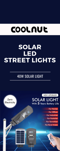 Through this infographic, Coolnut tells us about Solar Led Street lights. For more information, visit Coolnut.