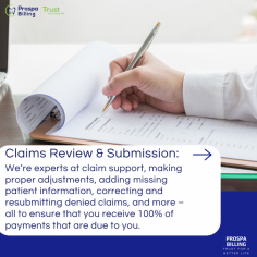 Oral surgeons generally are noticed to make costly mistakes especially when submitting claims to get reimbursement for their services. This is noticed more with submission of oral surgery claims. At Prospa Billing, our professionals are well-trained to overcome all dental billing & coding challenges. We ensure that your claims are paid on time. 
Office Address:
7 McKee Place
Cheshire, CT 06410
Call Us:
+(844) 663-3686
Email Us:
info@prospabilling.com