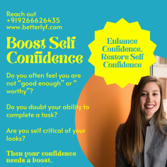 Do you often feel you are not “good enough” or “worthy”? Do you doubt yourself and your ability to complete a task? Are you self critical of your looks? Is it difficult to accept compliments?

Psycho-therapist and Counsellor are experts in understanding how low self esteem or poor self confidence can affect you in life. Poor self-confidence can often lead to behavioural problems. Self-Confidence Counselling or talking to a therapist can help you lead a happier and fulfilling life. By working on your confidence level with the therapist can help you to better get along with others, can often further reflect on how you work and handle your relationships.

Reach out +919266626435 or visit https://www.betterlyf.com/self-esteem-and-confidence/enhance-confidence.php
