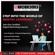 Digible conducts industry-oriented courses in digital marketing for working professionals, senior executives, business owners, aspiring trainers as well as for freshers.
