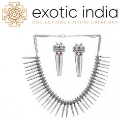 Sterling Silver Statement Spikes Necklace With Spike Drop Earrings Studded With Pink Gems

Temple jewelry is a thing in India. No other culture in the world has a whole branch of the complex art of jewelry-making devoted to spiritual life. Having evolved in South India, a temple jewelry set is one that is made especially with an icon of a deva or Devi in mind. They are primarily designed to adorn the deities housed in the magnificent temples of the South. They are worn by the mortal devis of ihaloka, of course, to weddings and poojas; however, it is to a distinctive style and appeal that modern-day temple jewelry refers to.

Necklace with Earrings: https://www.exoticindiaart.com/product/jewelry/statement-spikes-necklace-with-spike-drop-earrings-studded-with-pink-gems-lbp01/

Stones: https://www.exoticindiaart.com/jewelry/stone/

Jewelry: https://www.exoticindiaart.com/jewelry/

#jewelry #stones #necklace #sterlingsilver #earrings #necklaceandearringsset #templejewelry