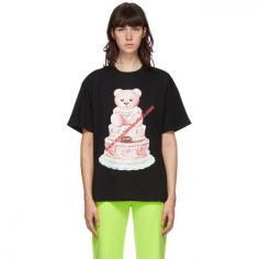 Moschino Cake Teddy Bear T-Shirt Black