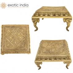 Designer Floral Ritual Chowki with Elephant Legs - Brass Pedestal

A designer brass chowki in itself is an ornamental showpiece for your house corners; also it can be used as a pedestal for keeping deity sculptures or as a base for just decorating it with any other showpiece. Starting from the top, the platform is elegantly bordered in soothing wave patterns and is etched with a large diamond shape in the center with the corners touching the borders and occupying the maximum available space for the flower inside to bloom gracefully and completely. All the four diagonal sides of the diamond are filled with a dense lotus flower in striated petals highlighting the sculptor’s artistic inclination towards nature and its beauty.

Designer Chowki: https://www.exoticindiaart.com/product/homeandliving/designer-floral-ritual-chowki-with-elephant-legs-pedestal-zep165/

Chowkis and Stools: https://www.exoticindiaart.com/homeandliving/furniture/chowkies-and-stools/

Furniture: https://www.exoticindiaart.com/homeandliving/furniture/

Home & Living: https://www.exoticindiaart.com/homeandliving/

#homeandliving #furnitures #chowkis #stools #designerchowkis #pedestal #brasssculptures #brasspedestal #brasschawki #designerchawki #sculptures
