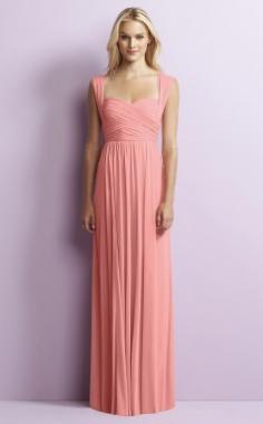 Coral Chiffon A-line Sweetheart Floor-length Bridesmaid Dresses BD1644