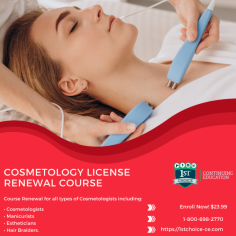 1st choice provides Cosmetology License Renewal Online	courses and high-quality educational online courses for online students. 1st Choice CE also prides itself on delivering high-quality and easy-to-understand educational materials to our students. For more information, contact us at 800-698-2770 or visit us at     https://1stchoice-ce.com/courses/checkout/texas/texas-cosmetology-license-renewal-onlin