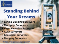 NexGen Surveying has more than 40 years of experience in local land surveying in Florida. Our land & building surveyors having knowledge of the latest technology so they are able to acquire, process, and deliver high-quality surveying services on time. Our specialty services are ALTA surveying services, Mortgage Inspection Surveying Services, and flood elevation surveying Services, etc. For more information visit the website.
https://nexgensurveying.com/