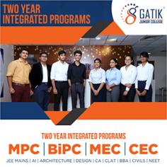 Gatik Junior College is offering integrated courses in MEC, MPC, & CEC.  Entrance Exams coaching like uceed, ipm, clat exam, ca foundation, ceed . With more than 20 years of experience in the field of education.
