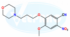 Gefitinib Impurity 2
Catalogue No. - VL4010006
CAS No. - 675126-26-8
Molecular Formula - C15H19N3O5
Molecular Weight - 321.13
IUPAC Name - 4-Methoxy-5-(3-morpholinopropoxy)-2-nitrobenzonitrile