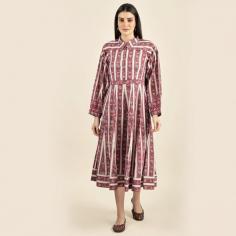 A rare piece of hand-block printed formal dress

A simple collar can give an entirely different attitude to our usual dress. This off-white and maroon striped dress is one such apparel that accentuates the bold feminine aspect of you. The maroon stripes have hand-block printed floral designs all over that give the dress a unique charm. It has a full-length pleated sleeve with beautiful prints on the cuffs.

Printed Formal Dress: https://www.exoticindiaart.com/product/textiles/fuchsia-feminine-and-bold-rare-piece-of-hand-block-printed-formal-dress-taa022/

Indian Dresses: https://www.exoticindiaart.com/textiles/ladiestops/dresses/

Indian Textile: https://www.exoticindiaart.com/textiles/

Women Tops: https://www.exoticindiaart.com/textiles/ladiestops/

#womentops #indiantextile #ladiestops #womensdresses #indiandress #designerdress #fashion #fashionwear #traditionalwearformen #traditionalwear #textilesofindia #textiles #handmade #formalwear #formal #womenstops