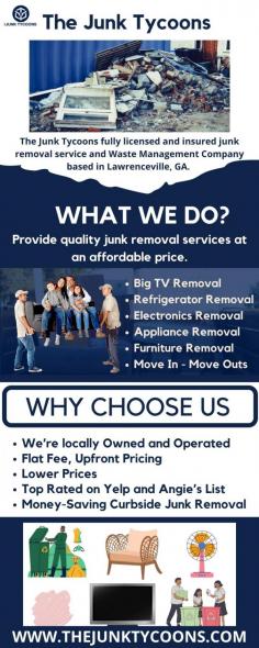 Appliance Removal Alpharetta GA |The Junk Tycoons
The Junk Tycoons’ best thing is that they are local-based loaders who will carry out Appliance Removal in Alpharetta within less time. You can expect affordable services in the Alpharetta region by the Company. Call them today to know more! Call us today at (404) 913-1811 or visit our website: https://www.thejunktycoons.com/appliance-removal/alpharetta-ga/