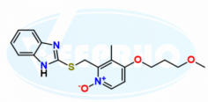 Rabeprazole EP Impurity D
Catalogue No. - VL970001
CAS No. - 924663-40-1
Molecular Formula - C18H21N3O3S
Molecular Weight - 359.44
IUPAC Name - 2-[[[4-(3-Methoxypropoxy)-3-methyl-1-oxido-2-pyridinyl]methyl]thio]-1H-benzimidazole
Synonyms - Rabeprazole Related Compound B / Rabeprazole N-Oxide
