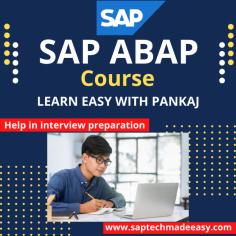 It’s Time to Learn and Structure your Career in SAP From SAP TECH MADE EASY when plenty of Job opportunities are in Market.

The founder of SAPTECH MADE EASY - Mr. Pankaj having 11+ Years of Real Time Working Experience in Multiple MNCs on different kinds of Projects. 

You can know about him more by visiting the website - www.saptechmadeeady.com
He has trained 1000+ Students till now offline and Online.

Check out all the available courses created by Pankaj in very easy to understand and simple way at www.saptechmadeeasy.com

SAPTECH MADE EASY Assure you of the quality Trainning and all the studies Material will be Provided to you. 

Also If you take the video courses you will be provided SAP Interview Question and Answer for free along with doubt clearing session on weekly basis.

Subscribe to our Courses and make your first step towards the Successful Career.