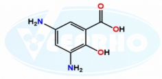 Mesalazine EP Impurity J
Catalogue No. - VL98019
CAS No. - 112725-89-0
Molecular Formula - C7H8N2O3
Molecular Weight - 168.15
IUPAC Name - 3,5-diamino-2-hydroxybenzoic acid (3,5-diaminosalicylic acid)
Synonyms - Mesalamine EP Impurity J