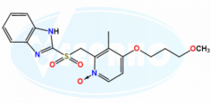 Rabeprazole EP Impurity I
Catalogue No. - VL970003
CAS No. - 924663-37-6
Molecular Formula - C18H21N3O5S
Molecular Weight - 391.44
IUPAC Name - 2-[[[4-(3-Methoxypropoxy)-3-methyl-1-oxido-2-pyridinyl] methyl]sulfonyl]-1H-benzimidazole
Synonyms - Rabeprazole EP Impurity I Rabeprazole Sulphone N Oxide
