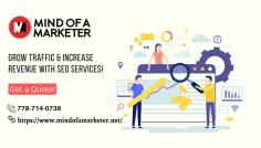 https://www.mindofamarketer.net/about-us - SEO or Search Engine Optimization is the practice of optimizing your webpages, and content such that google deems it relevant for people looking to solve a problem. There are many best practices that we follow to ensure your page hits higher in google. We write the content that makes your site rank, but it’s up to your site to convert them into a customer or members of your community. Contact Mind Of A Marketer for more information. 