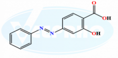 Mesalamine Impurity 1
Catalogue No. - VL98001
CAS No. - 3147-53-3
Molecular Formula - C13H10N2O3
Molecular Weight - 242.23
IUPAC Name - :2-Hydroxy-5-(2-phenyldiazenyl)benzoic Acid
Synonyms - Mesalazine EP Impurity I /Phenylazosalicylic Acid