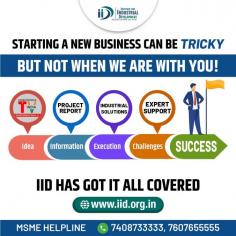 Do you have the passion and motivation to start your own business, but lack sufficient knowledge? Relax, IID is there to guide you through your entire journey from ideas to execution to challenges to your business establishment through our various platforms.
For more details, visit- http://iid.org.in
#Business #Entrepreneurs #Startups #ProjectReport #IndustrialSolution #MSME
