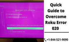 If your Roku device finds out that the HDMI made with your TV is not supporting the copy and content protection technology, you are going to face an error called Roku HDCP error code 020. You are going to see error code 020 on the screen and it might be that the screen has gone purple. The problem can arise due to numerous reasons such as a bad HDMI cable or a connector. To get out of this error problem call our experts at +1-844-521-9090 or visit our website.
