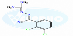 Lamotrigine EP Impurity B
Catalogue No. - VL980007
CAS No. - 94213-24-8
Molecular Formula - C9H7CI2N5
Molecular Weight - 256.09
IUPAC Name - (2E)-[2-(Diaminomethylidene)diazanylidene](2,3-dichlorophenyl)acetonitrile
Synonyms - E-Isomer of Iminoguanidine For Lamotrigine