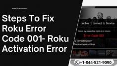 Roku is a streaming device through which you will be able to stream movies and TV shows on television. The Roku users are going to face some errors as they are trying to activate the Roku. That error is known as Roku error code 001. To fix this issue you can visit our website or call our experts at toll-free number +1-844-521-9090
