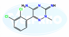 Lamotrigine Impurity / N-2 Methyl Lamotrigine
Catalogue No. - VL980012
CAS No. - 98410-29-8
Molecular Formula - C10H9Cl2N5
Molecular Weight - 270.11
IUPAC Name - 6-(2,3-dichlorophenyl)-3-imino-2-methyl-1,2,4-triazin-5-amine