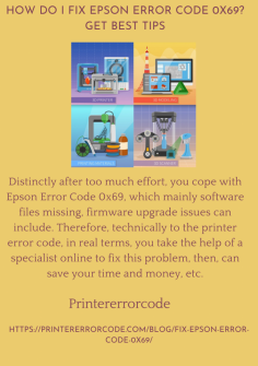 How Do I Fix Epson Error Code 0x69? Get Best Tips
Distinctly after too much effort, you cope with Epson Error Code 0x69, which mainly software files missing, firmware upgrade issues can include. Therefore, technically to the printer error code, in real terms, you take the help of a specialist online to fix this problem, then, can save your time and money, etc.https://printererrorcode.com/blog/fix-epson-error-code-0x69/


