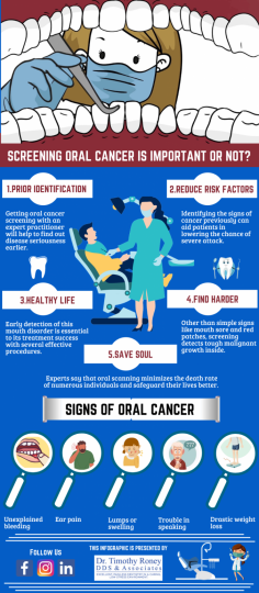 Successful Dental Treatment For Your Life

Our dental care center will emphasize the importance of providing routine oral cancer screenings. The certified dentist will detect properly & diagnose to eliminate the risk of your teeth. Want to know more? Call us at (586) 786-6060.