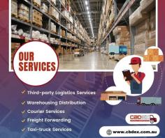 
Services Offered by CBDEX
Delivery Services 
Courier Services
Taxi-truck Services
Freight Forwarding
Warehousing Distribution
Third-party Logistics Service