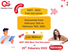 NEET 2022 - Free test series & Live webinar

Question Cloud, India's Largest Online Educational Assessment Portal, offers a NEET (National Eligibility Cumulative Entrance Test) online test series for 2022 in both English and Tamil.

Question Cloud's NEET - 2022 test series is most comprehensively added by expert faculties of respective subjects, who are capable of preparing questions that are more likely to appear in the actual NEET exam. The goal of this test series is to assess understanding of each subject and improve performance. Enroll now for the free mock test series, which will exclusively run from February 13th to February 19th, 2022.

If you want to participate in the Question Cloud's test series program on NEET - 2022, please let us know by filling out this google form here - https://forms.gle/n2zQ4GCwySihS3Di8

When you register for this free test series, you are also eligible to attend the free live webinar discussion on 20th February 2022. You can still join the webinar by skipping the test series, just by applying on the same form. Kindly register now and participate in the free test series as well as the free live webinar. 

This webinar helps a student to learn more about this test series program and a NEET preparation guide. Our faculty will teach shortcut methods and provide a compactable preparation strategy, allowing students to simplify their preparation. For more information, visit: https://www.questioncloud.in/



