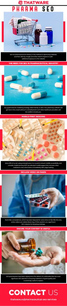 Without paying for clicks, Pharma SEO is the best approach to bring information about a product, service, or illness status in front of an internet audience. Is there an internet audience for healthcare? Yes, to put it succinctly.

Before consenting to recommended remedies, patients spend a significant amount of time studying symptoms, reviewing medication and therapy evaluations, and evaluating the authenticity and plausibility of proposed solutions. TO get started with the best agency, connect Thatware LLP. 
For more info visit here:https://thatware.co/pharmaceutical-seo-services/