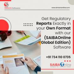 Get the regulatory reports exactly in your own format with our (SAIBAOnline Global Edition) software with Simson Softwares Private Limited. Our insurance brokerage software not only get rid of your excel work, increase your work efficiency and quality of work. Being one of the best insurance broker software, we have understood the needs of our customers. If you want to know more about our software for insurance brokers, go to our website and contact us any time.