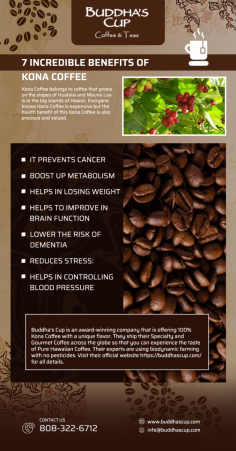Kona Coffee belongs to coffee that grows on the slopes of Hualalai and Mauna Loa is in the big islands of Hawaii. Everyone knows Kona Coffee is expensive but the health benefit of this Kona Coffee is also precious and valued. The name of Kona Coffee originated from the Kona district. Besides, here are some of the benefits of Kona Coffee.