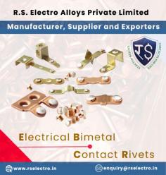 We Are Manufacturer Supplier and Exporters of Electrical Bimetal Contact Rivets

Our Bimetal Contact Rivets includes Bimetal Contact Rivets, Bimetal Contacts, Electrical Bimetal Contacts, Silver Bimetal Contact Rivets, Bimetal Electrical Contact Rivets, Contact Rivets, Cold Headed Electrical Bimetal Contacts, Electrical Silver Bimetal Contact Rivets, Bimetal Rivet, AgNi Bimetal Contact Rivets, Electrical Contact Rivets, Electrical Contacts, Electrical Contact Rivet Silver, Silver Contact Pins Used in Relay, OEM Tungsten Contact Point for Horn, AgNi Copper Bimetal Trimetal Solid Silver Alloy Electrical Contact Rivets, Silver Electric Copper Contact Points, Cold Headed Electrical Contacts Bimetal and Solid Rivets, Silver Electrical Bimetal Contact Rivets, AgNi AgSnO2 AgCdO Bimetal Silver Contact Tip, Electrcial AgSnO2 Silver Copper Composite Contact Rivet for Relay Switch, Electrical Stamping Parts Riveting Silver Contact for Switches.

For More Details Visit : www.rselectro.in

For any Enquiry Call Rs Electro Alloys Private Limited at Contact Number : +91 9999973612, Email at : enquiry@rselectro.in
