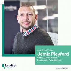 Jamie began helping businesses in 1998, working across East Anglia and gaining his insolvency licence in 2009. In 2010 Jamie founded his first insolvency practice, growing it to 20 people and a +£1m turnover before selling it in 2015. Leading was formed in 2015, with 4 offices across East Anglia, the Midlands and London.

For today's Meet The Team post we're introducing Jamie Playford — Director & Licensed Insolvency Practitioner.

Check Our team Here - https://www.leading.uk.com/who-we-are/

You can email Jamie directly on: jamie.playford@leading.uk.com

