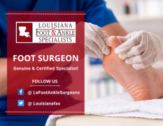 Revolutionary Treatment For The Healing Prospects 

We offer the best solution for your foot problems in the superficial treatment of surgery if there is a major cause. Our team will proceed only with the latest technological aspects to disrepair the pain problems for the patients in the body. Want to know more? Call us at (337) 474-2233.