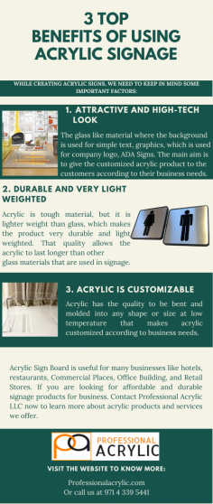 Explore Top 3 Benefits of Using Acrylic Signage