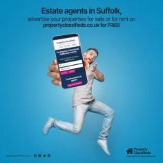 Estate agents in Suffolk, you can advertise your properties — for sale or for rent — on propertyclassifieds.co.uk for FREE! All you need to do is set up an account on our site and once we have your feed details we'll get your property listings live on our website.

Find out more at -  www.propertyclassifieds.co.uk/partnerships