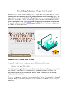5 Crucial Steps To Construct A Proper Email Strategy! |