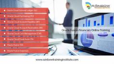 Rainbow Training Institute having best educators for Oracle Fusion Financials Online Training and it is notable for giving a wide range of prophet combination innovations through on the web and it is wandering forward in giving best Oracle Cloud Financials Online Training in Hyderabad. You can either pick on the web or homeroom the method of preparing and its adequacy is standard and Trustable.

See More: https://www.rainbowtraininginstitute.com/oracle-fusion-functional-training/oracle-fusion-financials-training/oracle-fusion-financials-training-in-hyderabad
