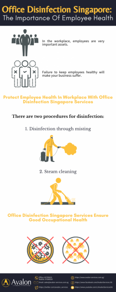 Office disinfection services ensure good occupational health. To protect your employee's health, acquire regular office disinfection and get office cleaners to do the job to eliminate viruses and bacteria.
