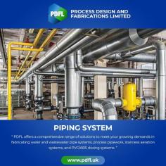 As specialists in the fabrication of tanks for the process and chemical industries, PDFL also provides water treatment piping system services across the UK to various sectors. We are the world’s leading suppliers of offers high-quality range products. To learn more visit us online or talk to our experts.