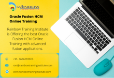 Rainbow Training Institute gives the Oracle Fusion HCM Online Training. we will convey courses 100 percent Practical and oracle combination HCM Real-Time project preparing. Mentors were astoundingly gifted people who were at this point working in the business with negligible experience of 10 years. Close by preparing mentor will oversee you a couple of clues close by the important material.

See More: https://www.rainbowtraininginstitute.com/oracle-fusion-functional-training/oracle-fusion-hcm-training/oracle-fusion-hcm-online-training