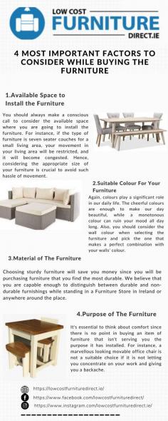 Buying furniture is a new type of thrill, so it's no surprise you're looking forward to it. Choosing the most suited one, however, is not a simple process. Everyone wants to find the right piece of furniture that will both fit into their home and fulfil their desire to have it installed. You must be concerned about selecting the most appropriate one and how to determine whether a certain one will be ideal for your purposes or whether you should switch to another.