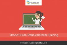 Rainbow Training is the best corporate level preparation for Oracle Fusion Technical Online Training. Rainbow preparing organization is one of the most mind-blowing know foundations for prophet combination Technical preparation. Learning with real-time expert trainers & scenarios is very rare, especially gaining technical practical training is what not available everywhere.

See More: https://www.rainbowtraininginstitute.com/oracle-fusion-technical-online-training-course/oracle-fusion-technical-online-training