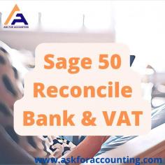 Are you struggling to reconcile your bank, credit card, and Vat accounts in Sage 50? Sage 50 Reconciliation you can easily reconcile bank, credit card, and vat transactions. It's that time of year again! If you reconcile your bank and credit card accounts they help you to track financial progress and prevent you from making any mistakes https://www.askforaccounting.com/reconcile-in-sage-50/