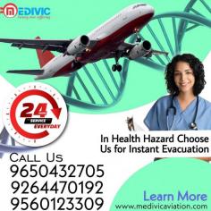 Medivic Aviation is providing both commercial and charter Air Ambulance Service in Dibrugarh, whatever pick according to your pocket budget to move your seriously ill patient wherever you want. We offer hi-tech ICU medical care under expert MD doctors and well-experienced medical squads who care for the patient life during the whole transportation process.

Website: http://bit.ly/2lAhBmN