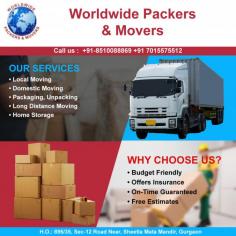 Worldwide Packers and Movers are the most established Movers and Packers Company that offer quick, secure and convenient services in Sonipat, Haryana.

Economical Movers and Packers are not easily accessible everywhere but Worldwide Packers and Movers is a team of skilled and easily accessible Packers and Movers in Sonipat. We believe in budget-friendly packages and also offer relocation insurance nowhere to be found. 

